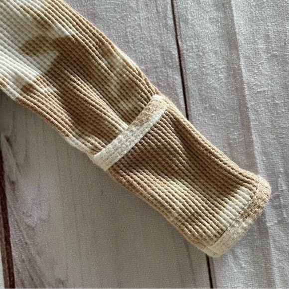 Spearmint Love Organic Waffle Knit Footie Pajama Baby Girl 6-9 Months One Piece - Picture 8 of 9